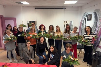 El taller de centros florales el pasado 3 de diciembre.