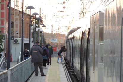 Vista general del Alvia desde el andén principal.