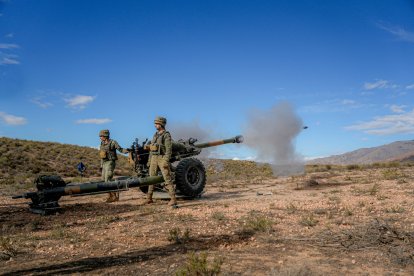 Ejercicios de artillería.