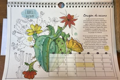 Estampa de abril del calendario.
