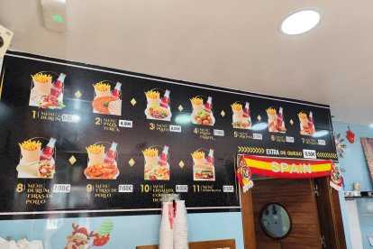 Variedad de menús y comida.