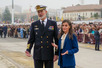La despedida de la princesa Leonor a bordo del Juan Sebastián Elcano, en imágenes.
