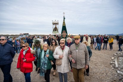 La Virgen del Mar, en su llegada a la playa de Torregarcía en la romería de 2025.