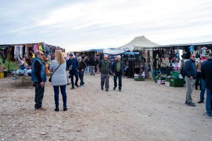 La feria y mercadillo que se instala habitualmente en el domingo de Romería en Torregarcía.