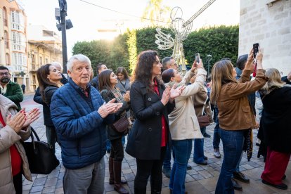 Salida de la Virgen del Mar desde el Santuario tras la misa de romeros con la que arrancó la Romería.