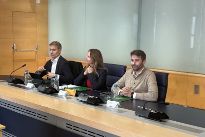 Amós García, Dolores Martínez y Francisco G. Bellido.