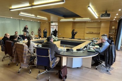 Reunión de coordinación de los delegados.