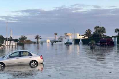 La zona anegada de Vera Playa.