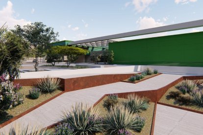 Parte lateral del nuevo edificio