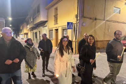 Traslado del Santo Cristo en su regreso a la ermita de la Santa Cruz.