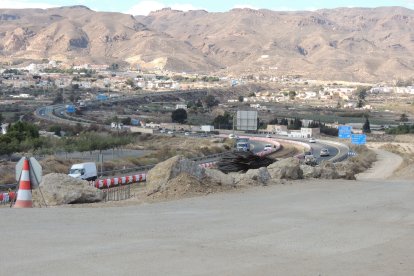 Vista desde el puente encima de la A-7.