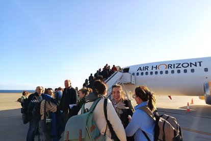 Embarcando rumbo a Berlín.