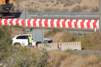 La subida de la antigua carretera del cementerio, ya cortada.