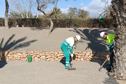 Trabajos en marcha en el Parque del Boticario