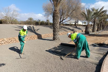 Trabajos en marcha en el Parque del Boticario
