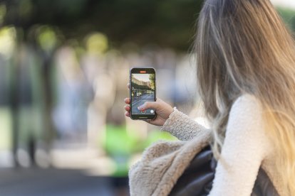 Fotografiando la carrera.