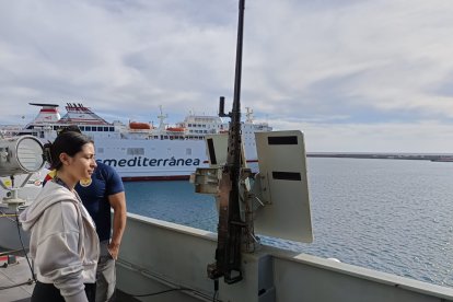 El Buque de Acción Marítima 'Tornado', amarrado en el Puerto de Almería.
