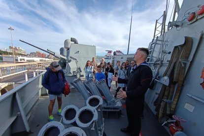 El Buque de Acción Marítima 'Tornado', amarrado en el Puerto de Almería.