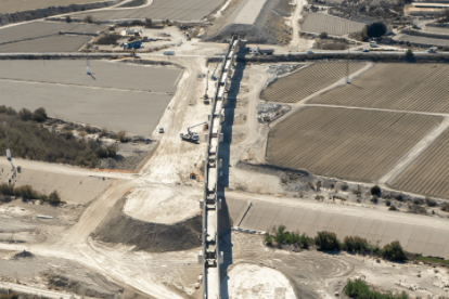 Obras del AVE en el río Almanzora.