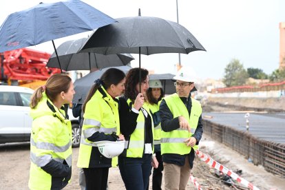 Visita a las obras del soterramiento de la alcaldesa de Almería y la delegada de Gobierno de la Junta