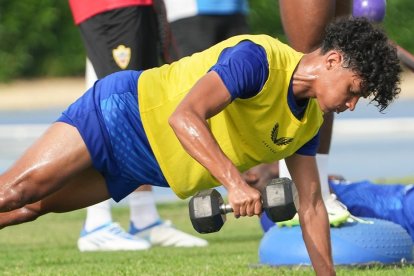 Trabajando con el Almería de Primera División.