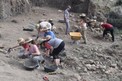 Trabajos en el yacimiento del Cabezo María de Antas esta semana.