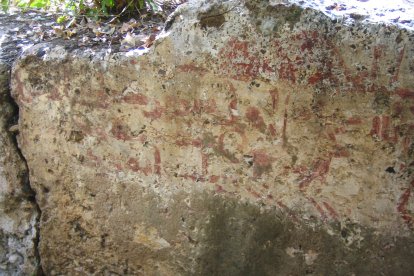 Las pinturas califales en la 'Balsa de los Moros' en Bédar.