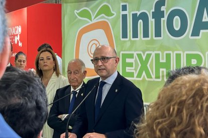 Manuel Gómez Galera, secretario general de Agricultura en Andalucía, durante la inauguración de Infoagro.