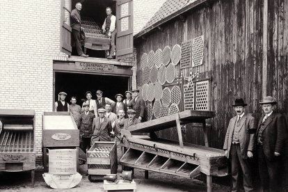 Sorteadora de tomates original de 1926. Fabricada por Royal Brinkman.