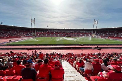 Gran ambiente en el estadio.