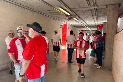 Gran ambiente en el estadio.