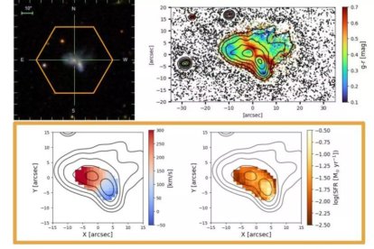 Imágenes del instrumento PPAK en el observatorio de Calar Alto.