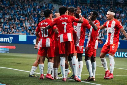 El gol de Melero en el Nuevo Tartiere ha podido ser el último que celebró en el Almería.