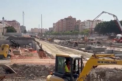 Obras del soterramiento del ferrocarril