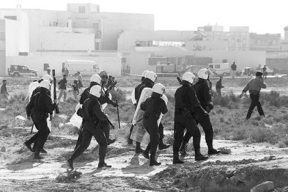 Disturbios durante los sucesos de El Ejido en febrero del 2000.