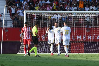 Celebración del gol del empate de Cristiano Ronaldo.