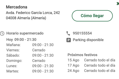 Horario de Mercadona para este viernes, 15 de agosto de 2025