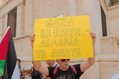 Un cartel en apoyo a Palestina.