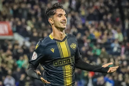 El jugador catalán con la camiseta del Intercity hace ahora dos temporadas.