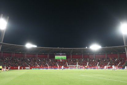 Imagen del fondo norte del Mediterráneo contra el Albacete el pasado 18 de agosto.