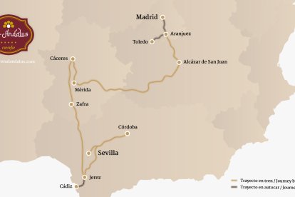 Nuevo itinerario del Tren Al Ándalus.