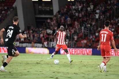 El senegalés en el encuentro contra el equipo de Asier Garitano.