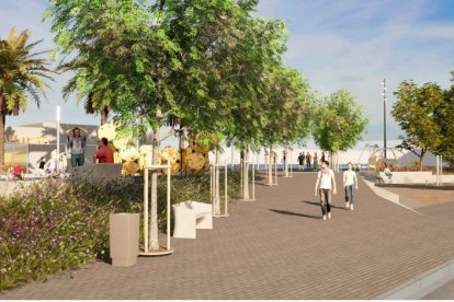 Zona exterior del espacio deportivo de Costacabana