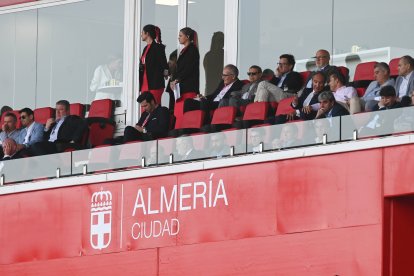 Chema Indias, director deportivo del Zaragoza, el sábado en el palco.