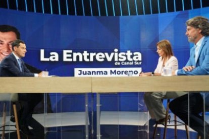 Juanma Moreno Bonilla en los informativos de Canal Sur.
