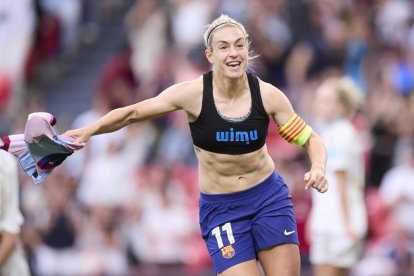 Alexia Putellas portando WIMU, el dispositivo creado por Realtrack.