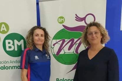 Ana Mari en una de sus competiciones de balonmano, tras recuperarse