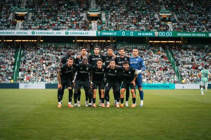 El once del Almería ante el Córdoba.
