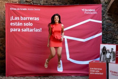 Shakira Segura en la recogida de su beca en 2024