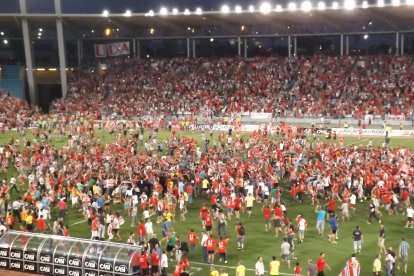 Se desató la locura en Almería con el ascenso a Primera División.